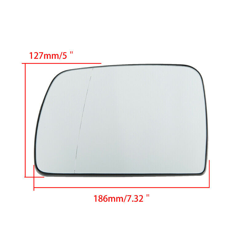 White Front Left Driver Side Car Mirror Glass Heated For BMW X5 E53 2000-2006