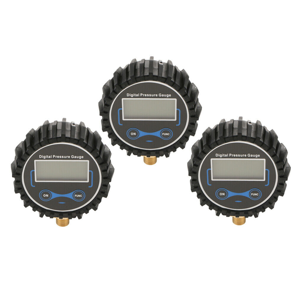Set of 3 Digital Tyre Pressure Gauge Air Compressors Tool For Car Truck