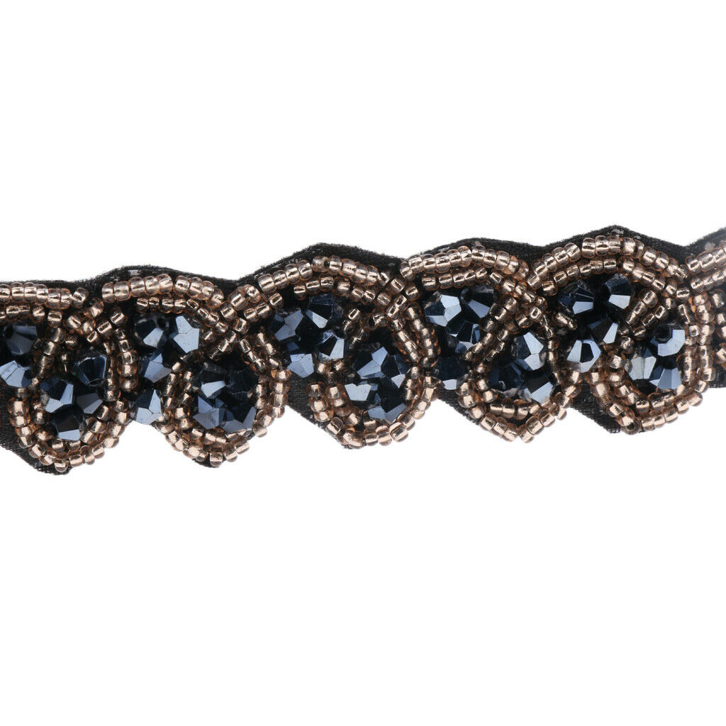 3 Pieces Rhinestone Beaded Headbands Women Handmade Elastic Hair Bands Hair