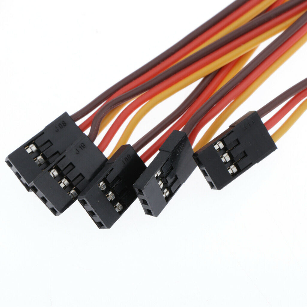 Pack of 5 22# Servo Motor Gear Extension Cable Wire Line 200mm EU-D600-132
