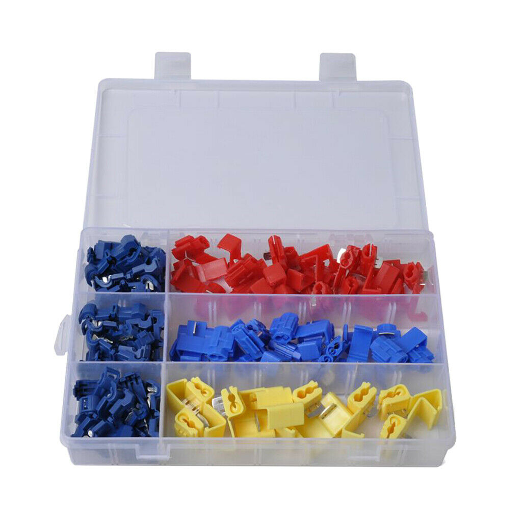 Quick Splice T-Tap Electrical Wire Crimp Terminals&Spade Connectors Kit 85pc