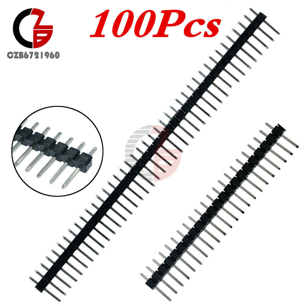 100PC 40Pin 2.54mm Single Row Straight Male Pin Header Strip PBC Fit For Ardunio