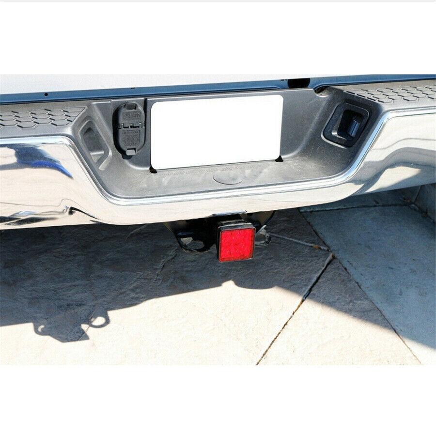 Trailer Truck Red  15 LED Brake Tail Light 2" Square Waterproof With Hitch Pin