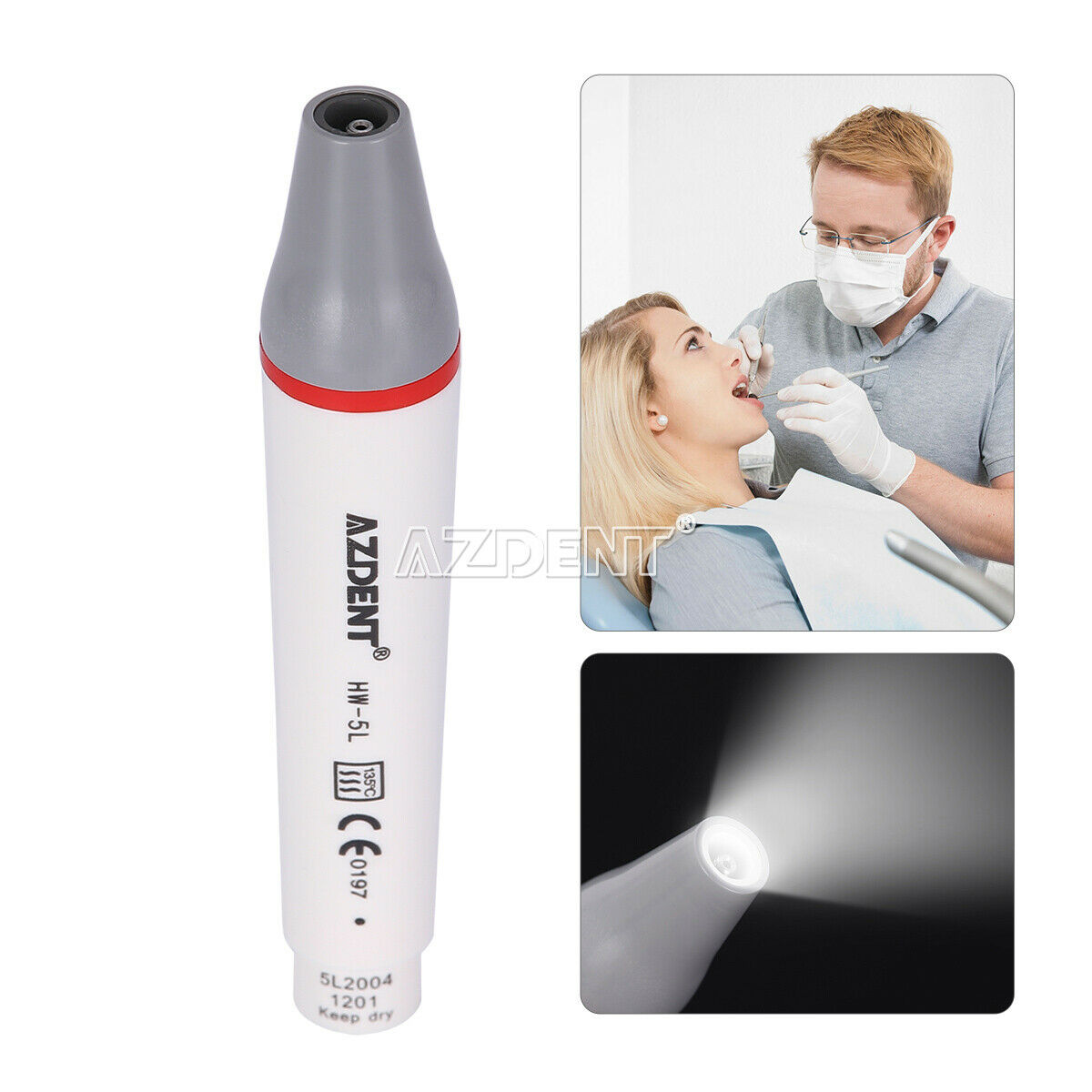 LED HW-5L Ultrasonic Piezo Scaler Handpiece fit Woodpecker EMS  Scaling Tips