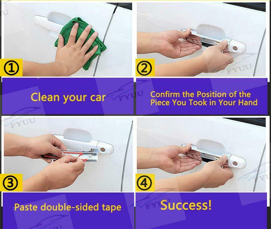 Accessories Chrome Side Door Handle Covers Trims For Subaru Forester 2013-2017