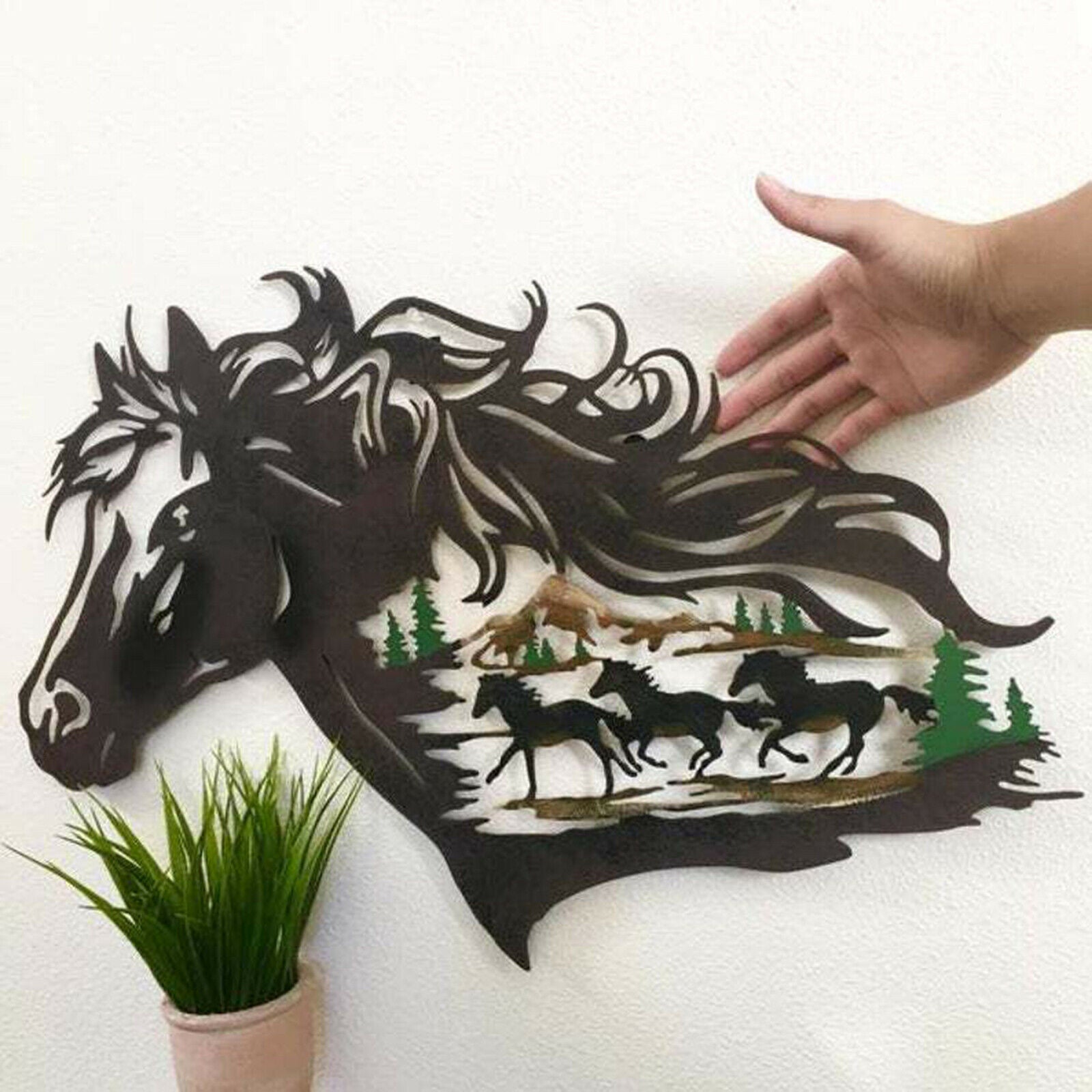 Wall Art Deacorative Silhouette Bar Pub Hotel Animal Wall Ornament Sculpture