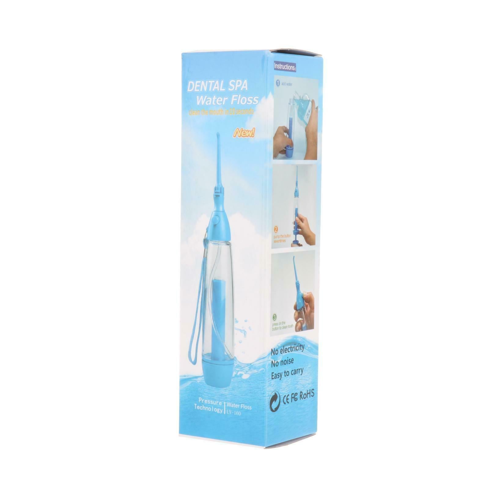 Cordless Manual Water Flosser 75ml Oral Irrigator Travel Teeth Cleaner
