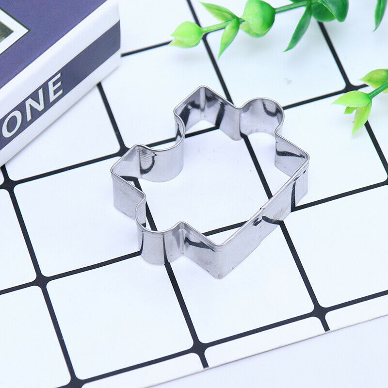 4pcs/set Cookie Puzzle Shape Stainless Steel Biscuit Mold Dessert Make To.l8