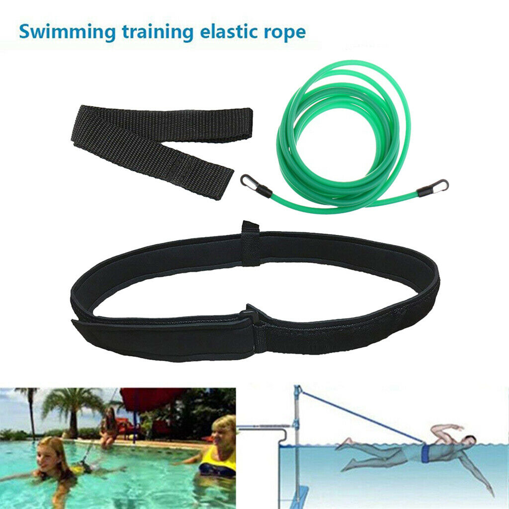 4 Set Swim Bungee Training Belt Exerciser Belt Cords Swim Training Supplies