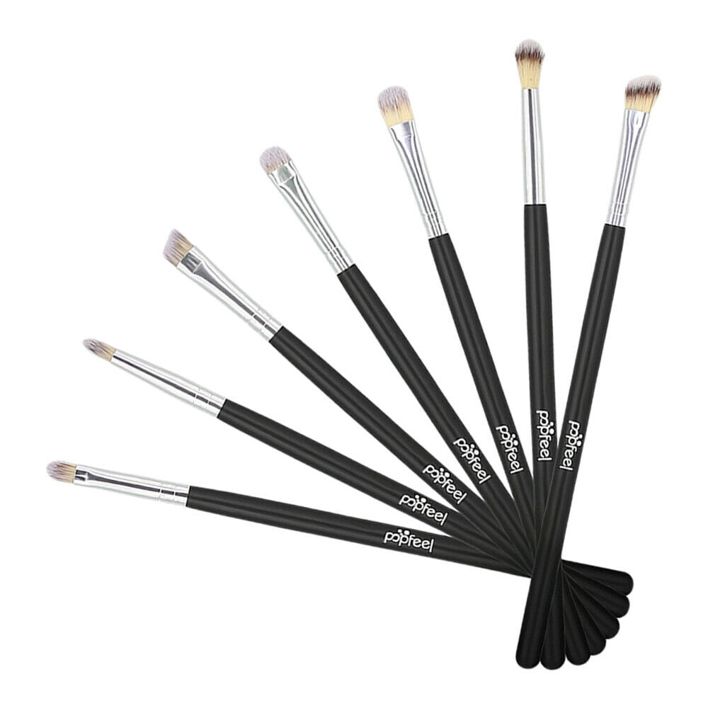 7x Eye Makeup Brushes Set Eyeshadow Eyebrow Blending Shading Cosmetic Brush -