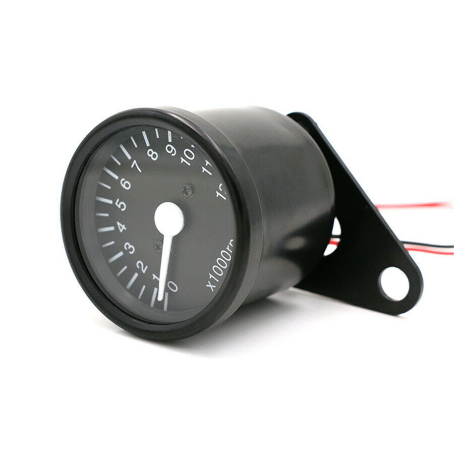 1pc 12V 12000RMP Motorcycle Digital Speedometer Odometer Tachometer With Bracket