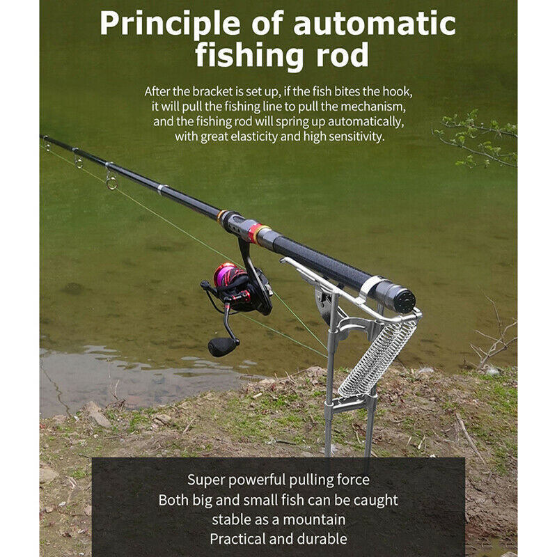 Fishing Rod Holder Spring Automatic Full Adjustable Folding Fishing AccessorBDA