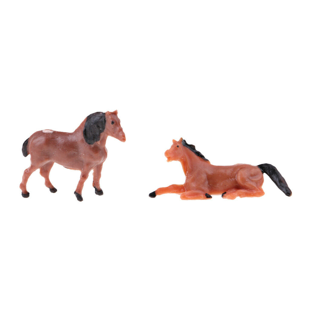 10Pcs Plastic Animals Horse Figures Models Set Toys Children's Learning