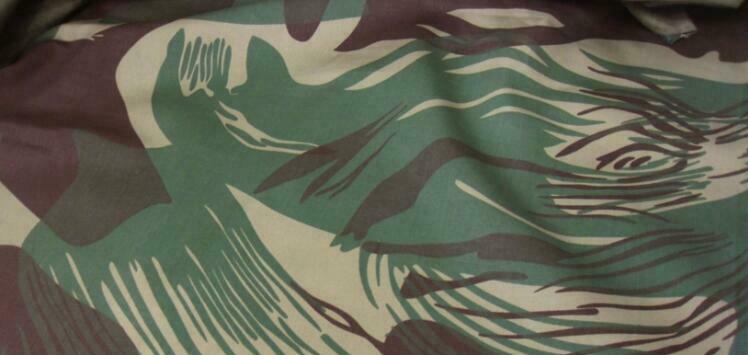 1.5M W Rhodesia Camouflage Fabric Cotton Twill Breathable Cloth for DIY Camo
