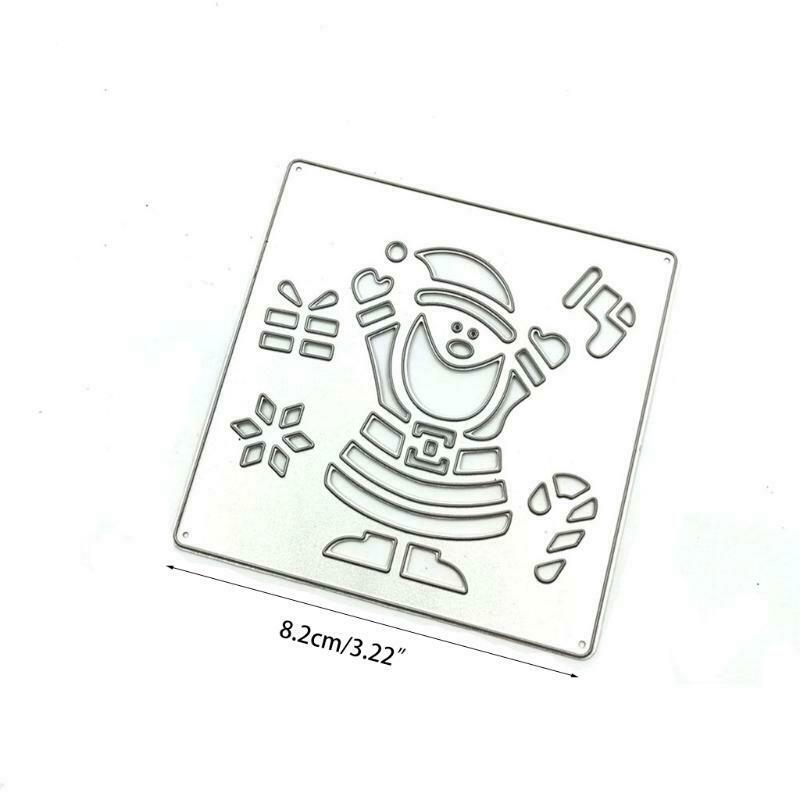 Santa Snow Scene Scrapbook Stencils for Christmas New Year Party Decoration