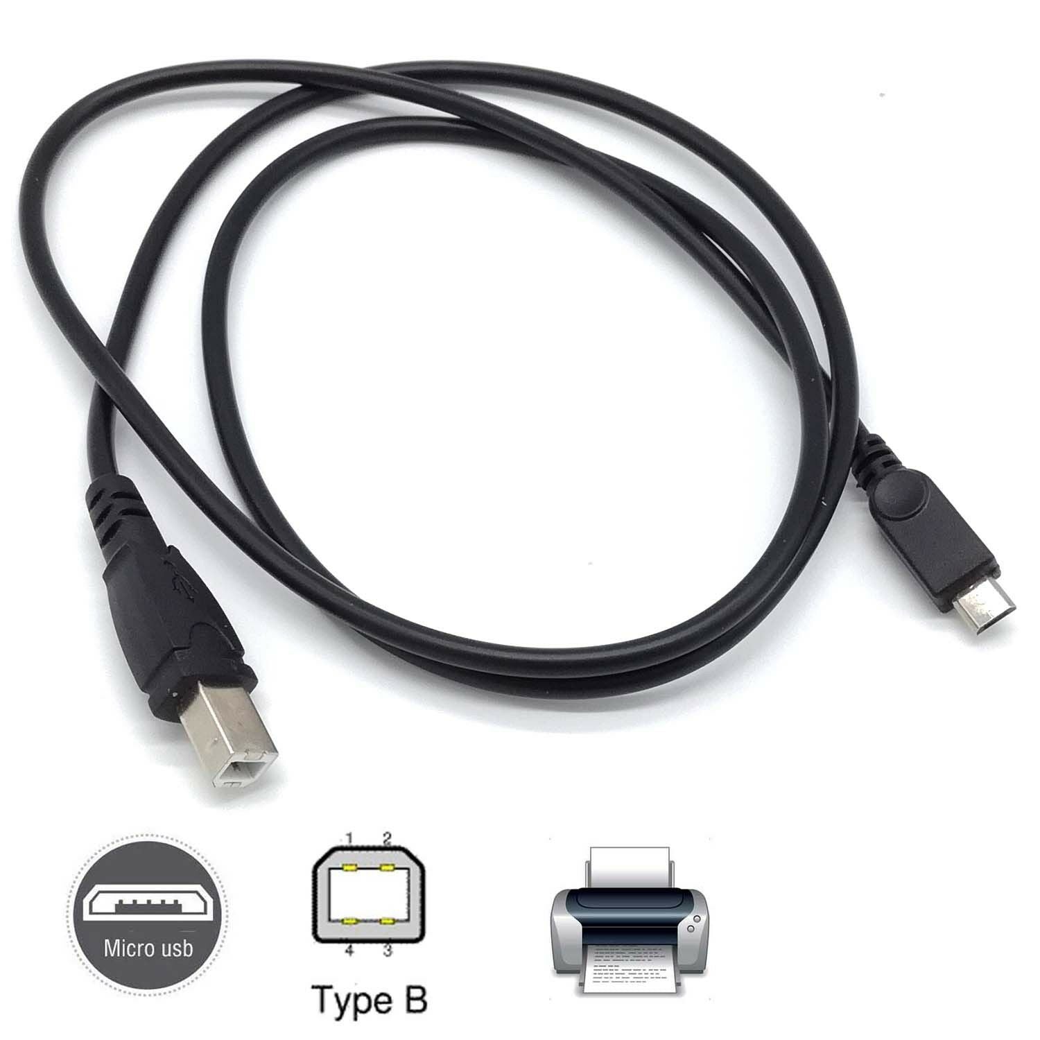 micro usb Male to USB 2.0 B Male Data OTG Cable Phone Electronic piano drum tt