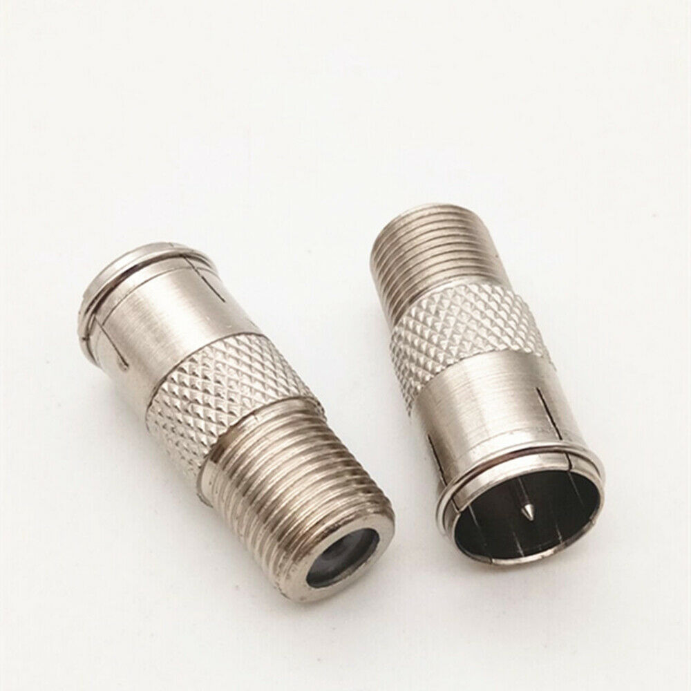 4PC F Type Quick Plug RF Coax Coaxial Cable Adapter Connector Male to Female M/F
