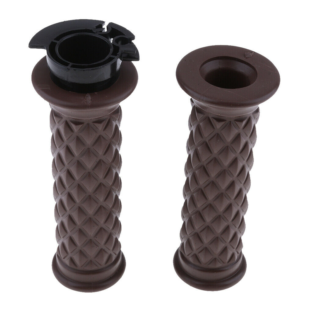 1 Pair 7/8 '' Non-Slip Motorcycle Rubber Handlebar Grip