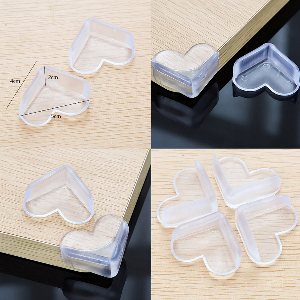 4X Child Baby Safe silicone Protector Table Heart Corner Edge Protection .l8