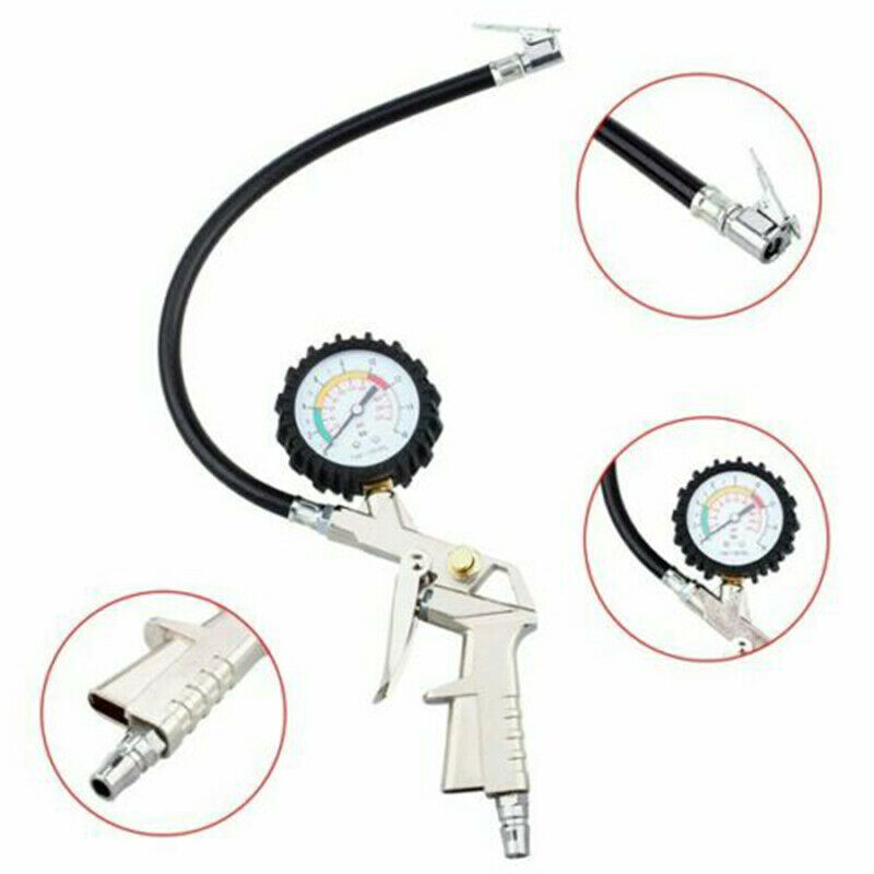 220PSI Car Tyre Inflator with Air Pressure Gauge For Compressor PSI BAR Air BDD