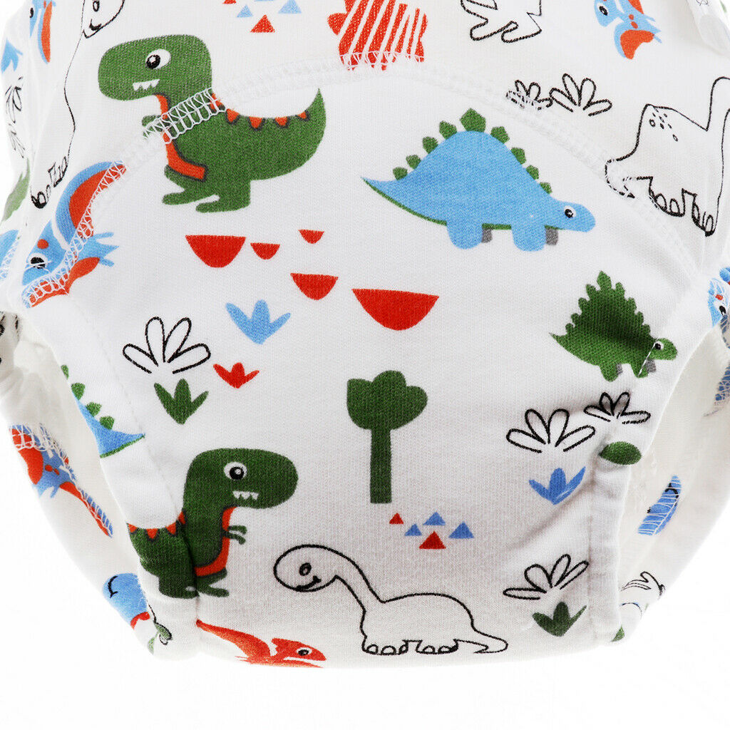 Baby Training Pants Learning Pants Washable Diapers Dinosaurs, M (90cm)