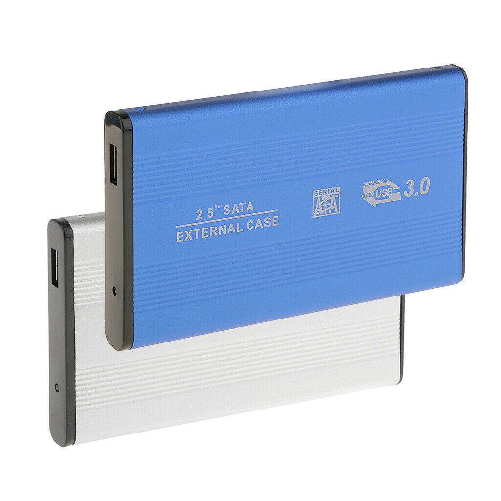 2.5"Sata USB 3.0 Hard Drives HDD Enclosure External Mobile Case-Blue