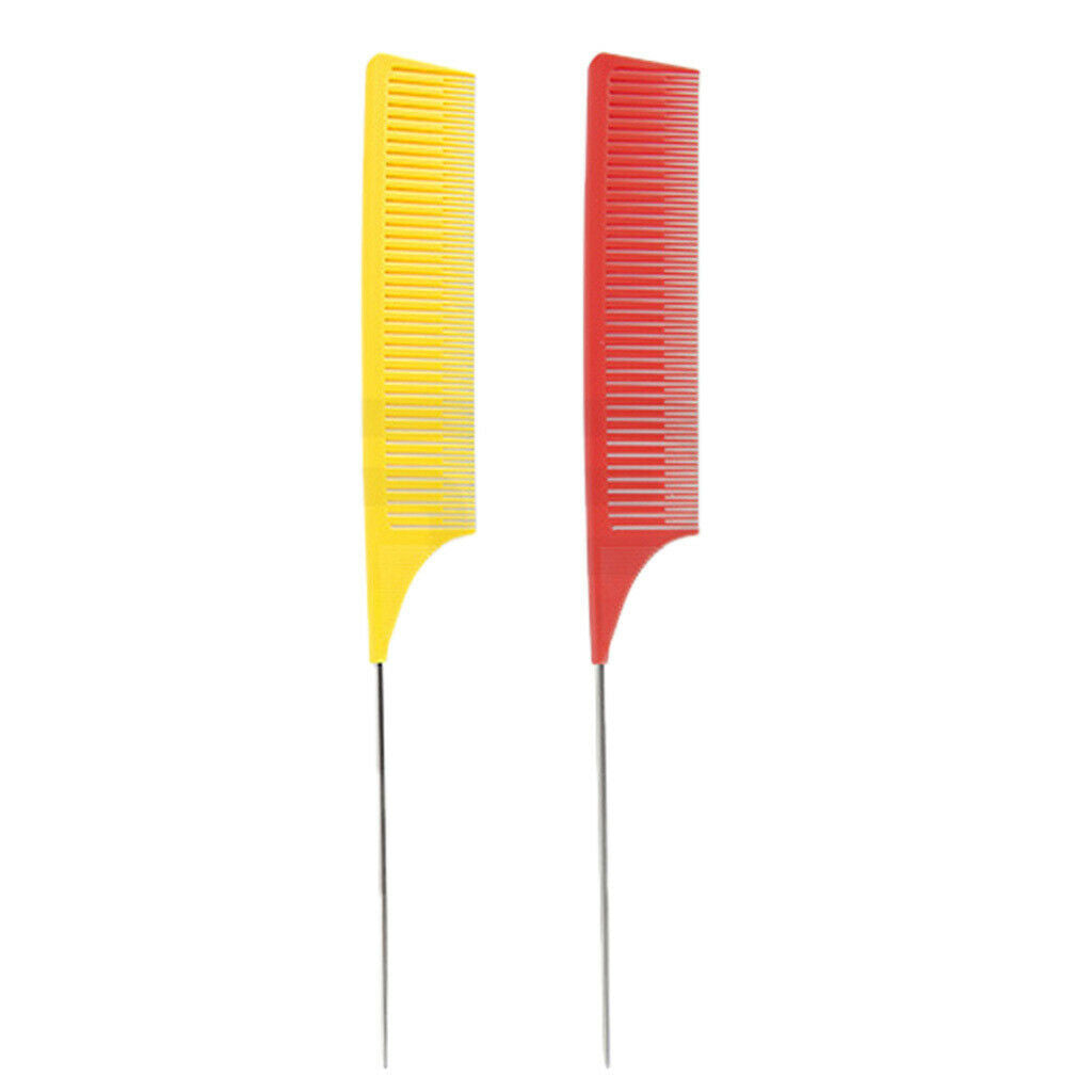 Pack 2 Professional ABS Weaving Highlighting Foiling Hair Comb Combs Brush