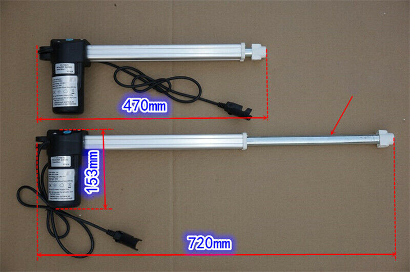 Push rod motor 29V 75W stroke 250mm electric lift telescopic 800N 12V 24V 36mm/S
