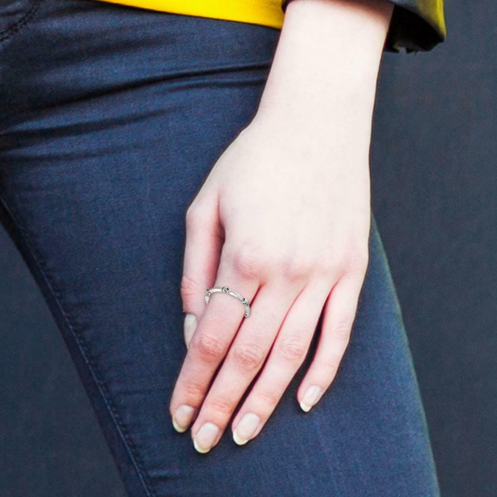 6pcs Punk Style Fashion Ring Arrow Hollow Knuckle Ring Unisex Retro Jewelry @