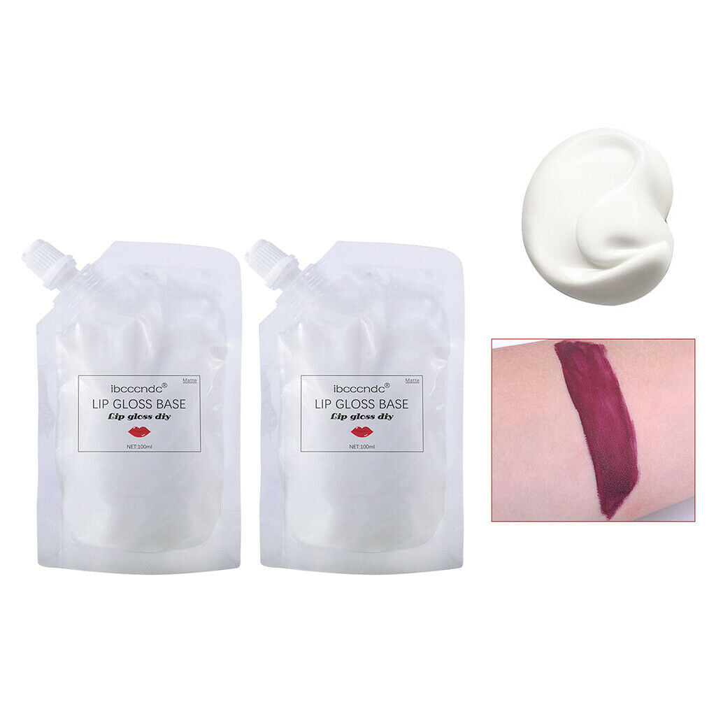 2 Pack White Handmade Hydrating Lip Gloss Primer Lip Stain DIY Making Base