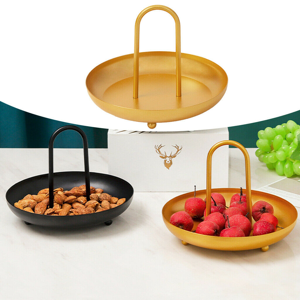Iron Jewelry Tray Cake Perfume Storage Plate Dish Vanity Wedding Decor Gift