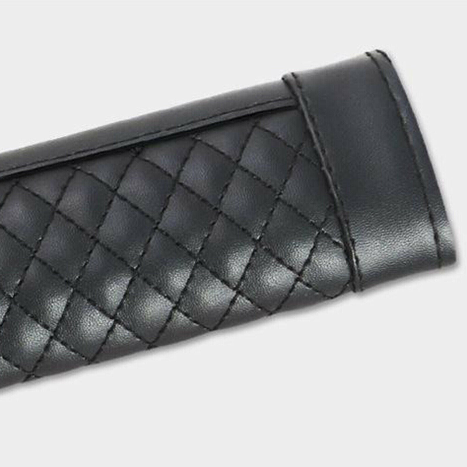 2pcs Stylish Driving Car PU Safety Seat Belt Pads Cover Protector black