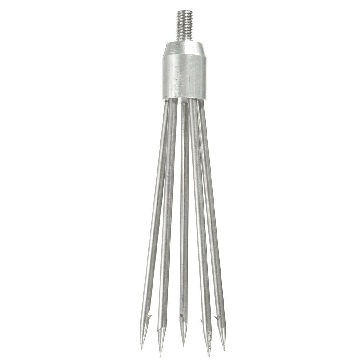 5-Prong Fishing Fish Frog Eel Salmon Barbed Stainless Spear Gig M8 Long Nut
