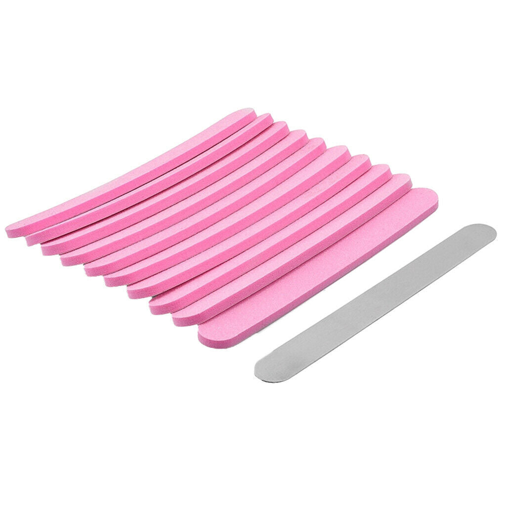 10 Pieces Nail File and Buffer Block For Smooth Nail Tool with Steel Sheet E