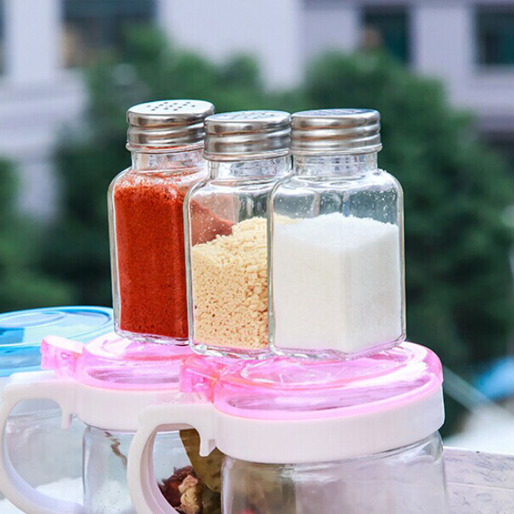 Seasoning Salt Pepper Bottle Cruet Pot Spreader Shaker Jar Holder Container Fad