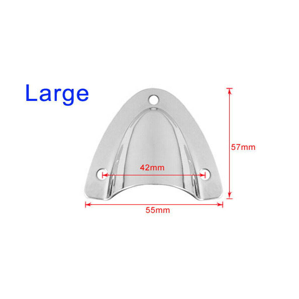 2x Yacht Clam Shell Midget Vent Stainless Steel Hose Cable Cover Ventilation