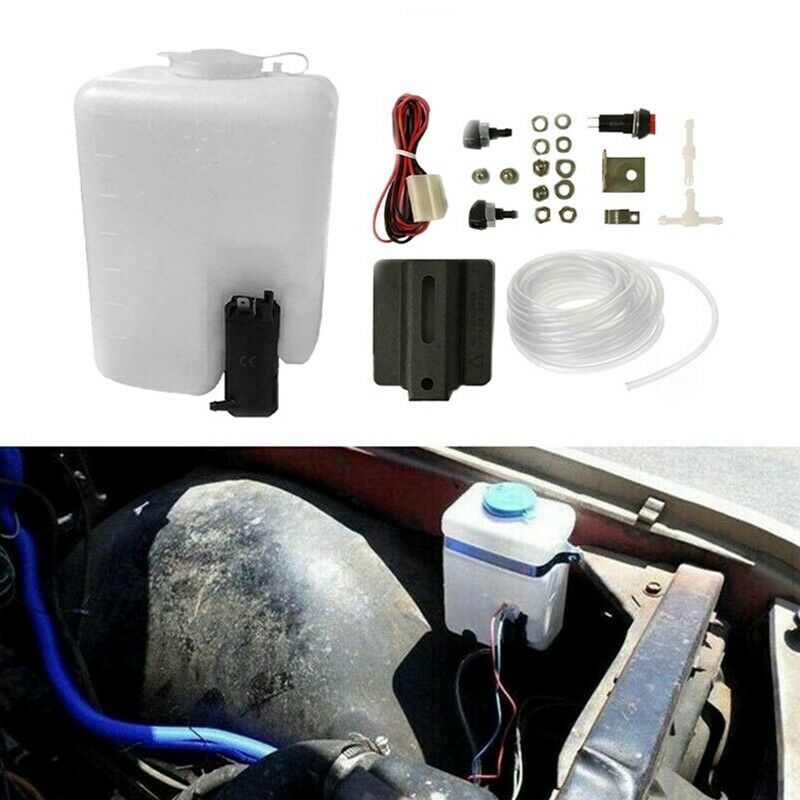 12V Wind Screen Window Washer Windscreen Wash with 1.2L Bottle Pump Wi s X9D2