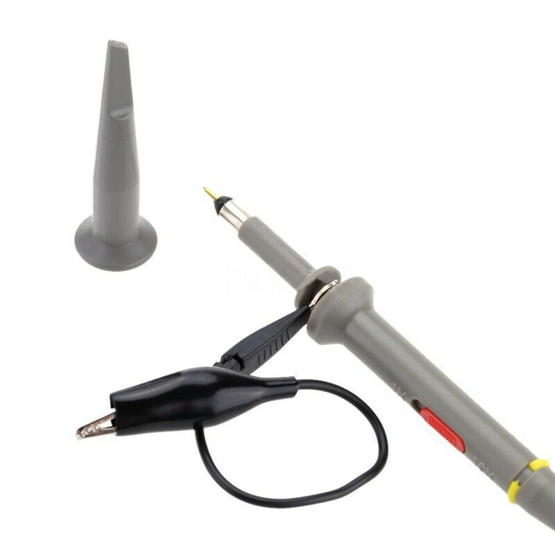 2pcs P6100 Precision Oscilloscope Probe 14cm 1X 10X 100MHz Test Probe D4B5B5