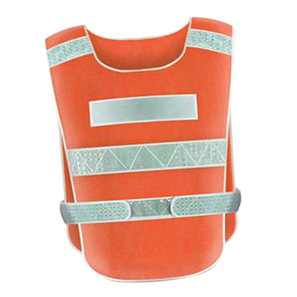 Orange Hi-Vis Reflective Safety Vest For Night Running Construction Protective