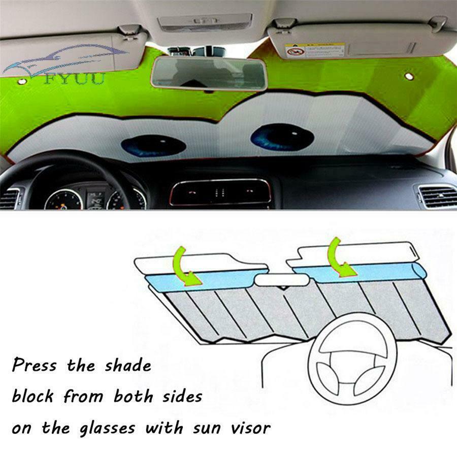 Sun Visor Cartoon Foils Eye Pixar Heated Windshield Sunshade Windscreen Cover