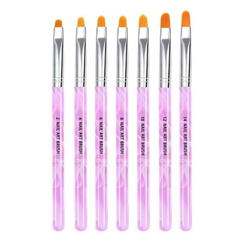 7pcs/set Nail Art Design Gradient Brushes Painting Detailing Liner Manicure Tool