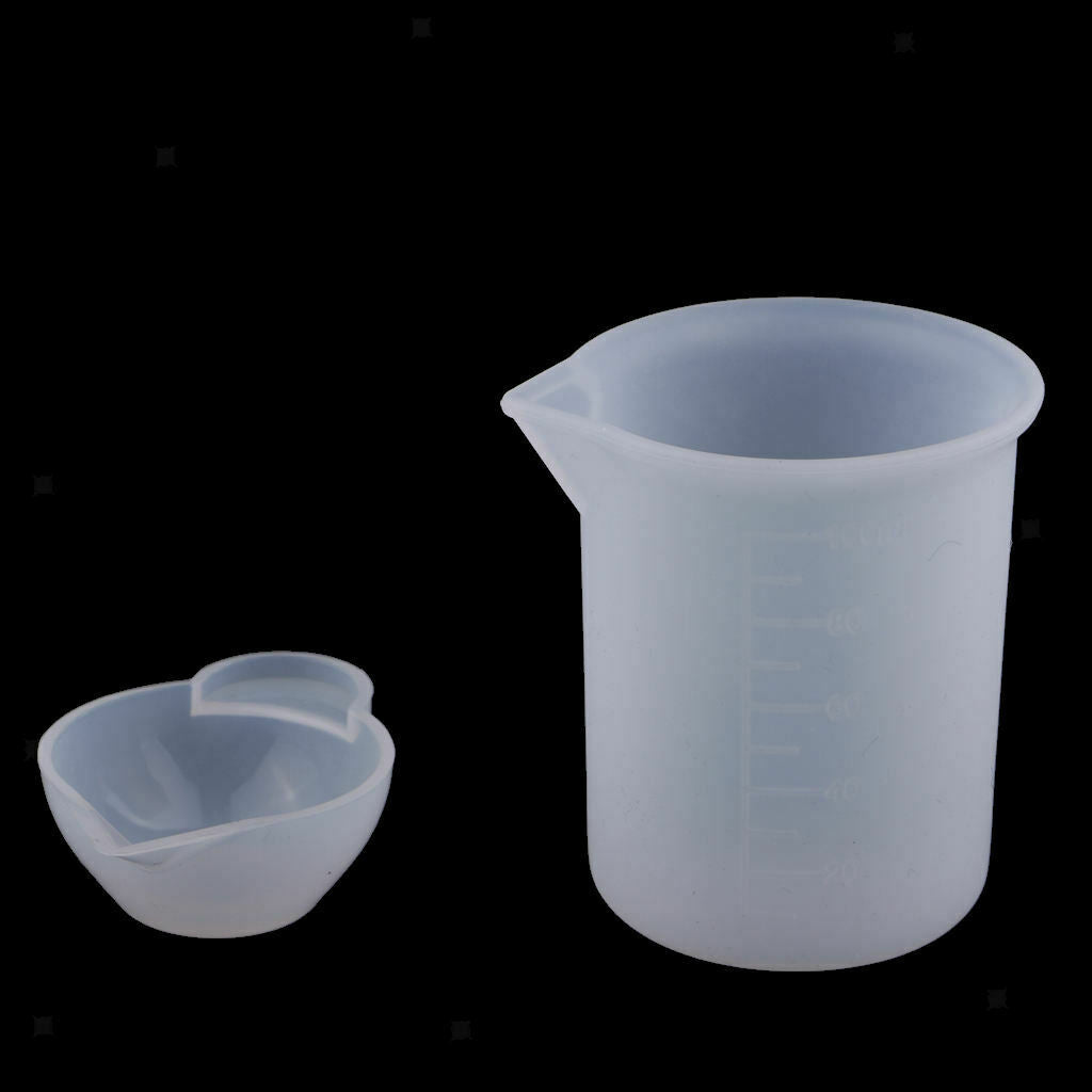 2 Types (8pcs) Graduated Transparent Polypropylene Cups 100ML Measuring Cup for