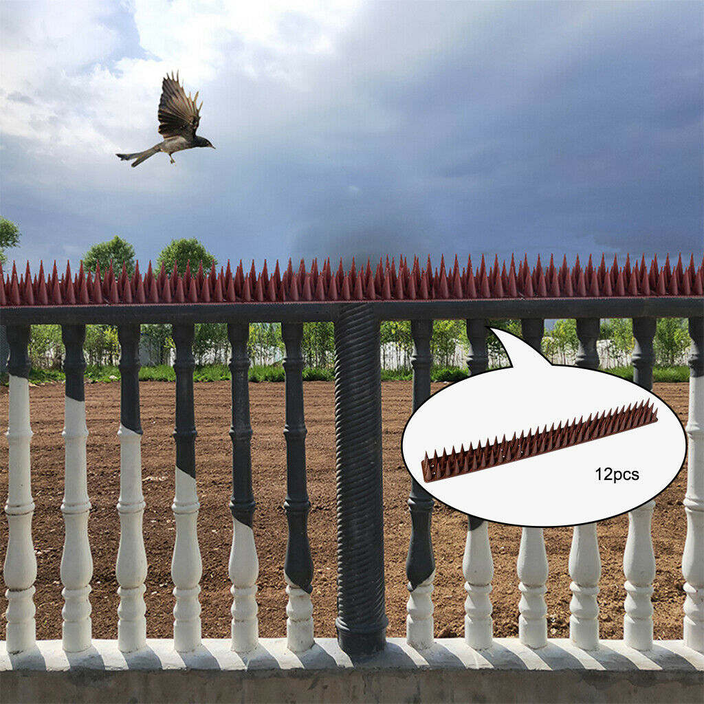 12pcs Plastic  Defender Rodent Cat Animal Repellent Roof Guard