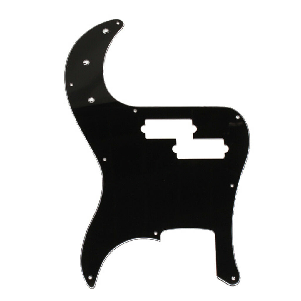 Black 3 Ply 9 Holes Pickguard PVC Anti-scratch For Precision Bass Guitar Parts