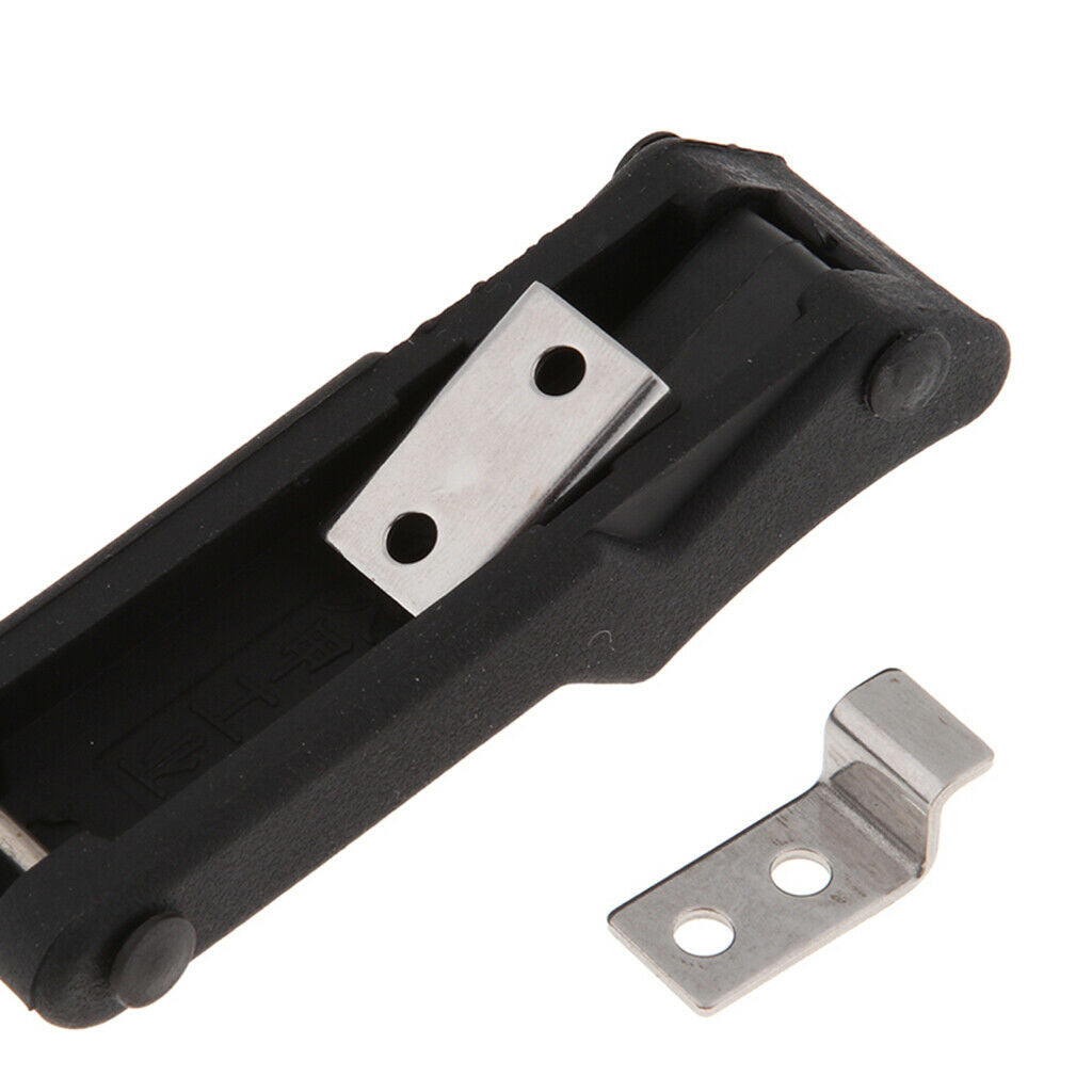 Flexible Draw Latch, Over Center, Black Rubber, 3.8x1.1 Inches