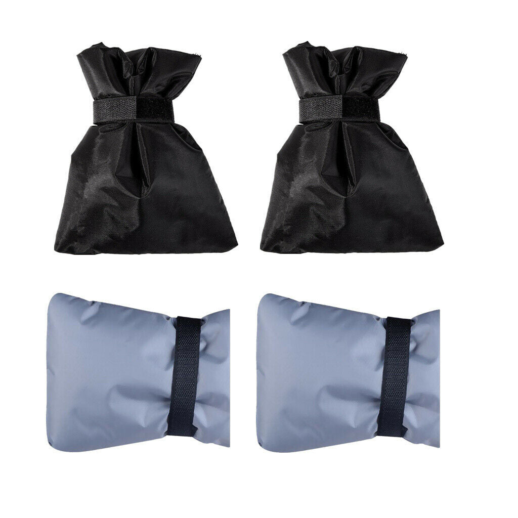 4x Outdoor Faucet Cover, Insulate & Protect, Flexible, 7"L X 6"W Black&Gray