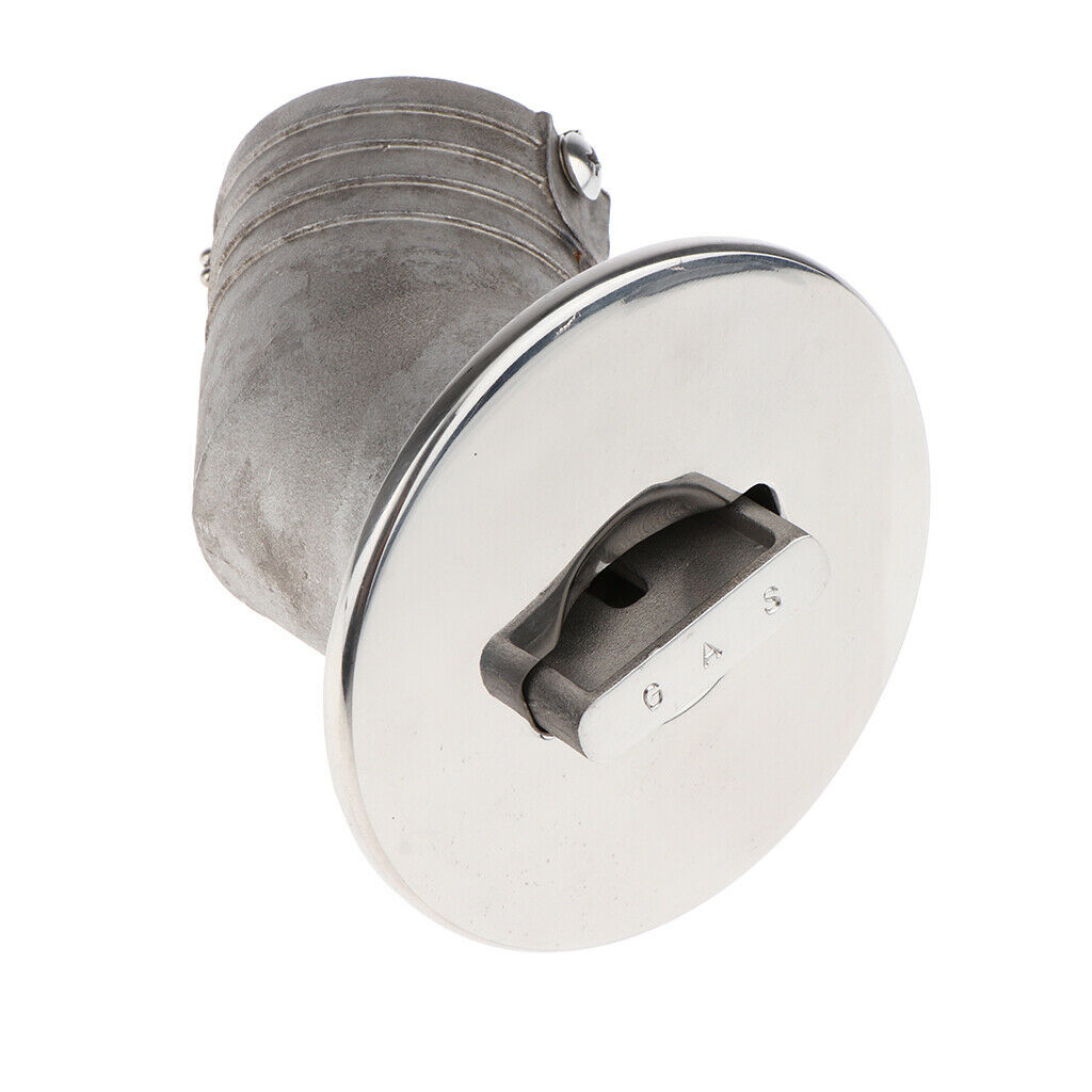 Boat Deck Fill/Filler Keyless   2 inch - Gas Marine Grade Stainless Steel