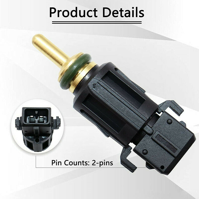 For BMW E46 E90 E39 E60 E38 X3 X5 X6 Z4 Coolant Temperature Sensor with O Rings