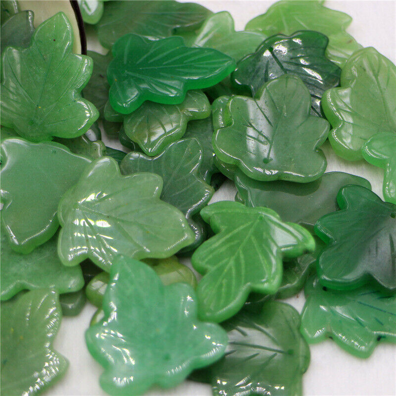 5Pcs Natural Aventurine Crystal Leaves Shape Polished Reiki Healing Decor Gift