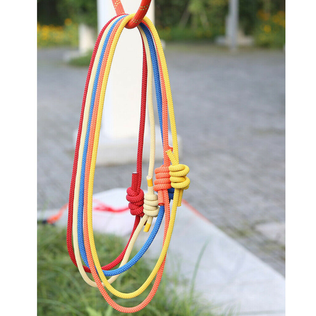 2X 6mm Heat Resistant Rock Climbing Knotted Pre-sewn Prusik Cord Red